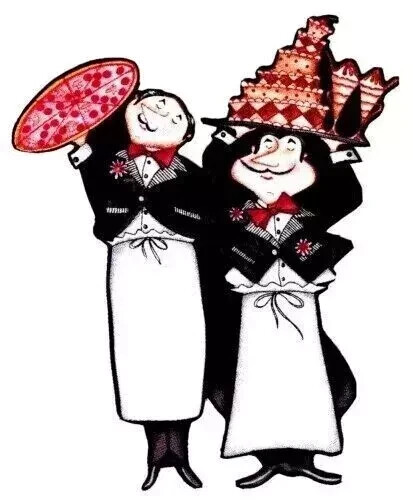 Italian chef fabric applique iron on pizza not embroidered 5 inch USA