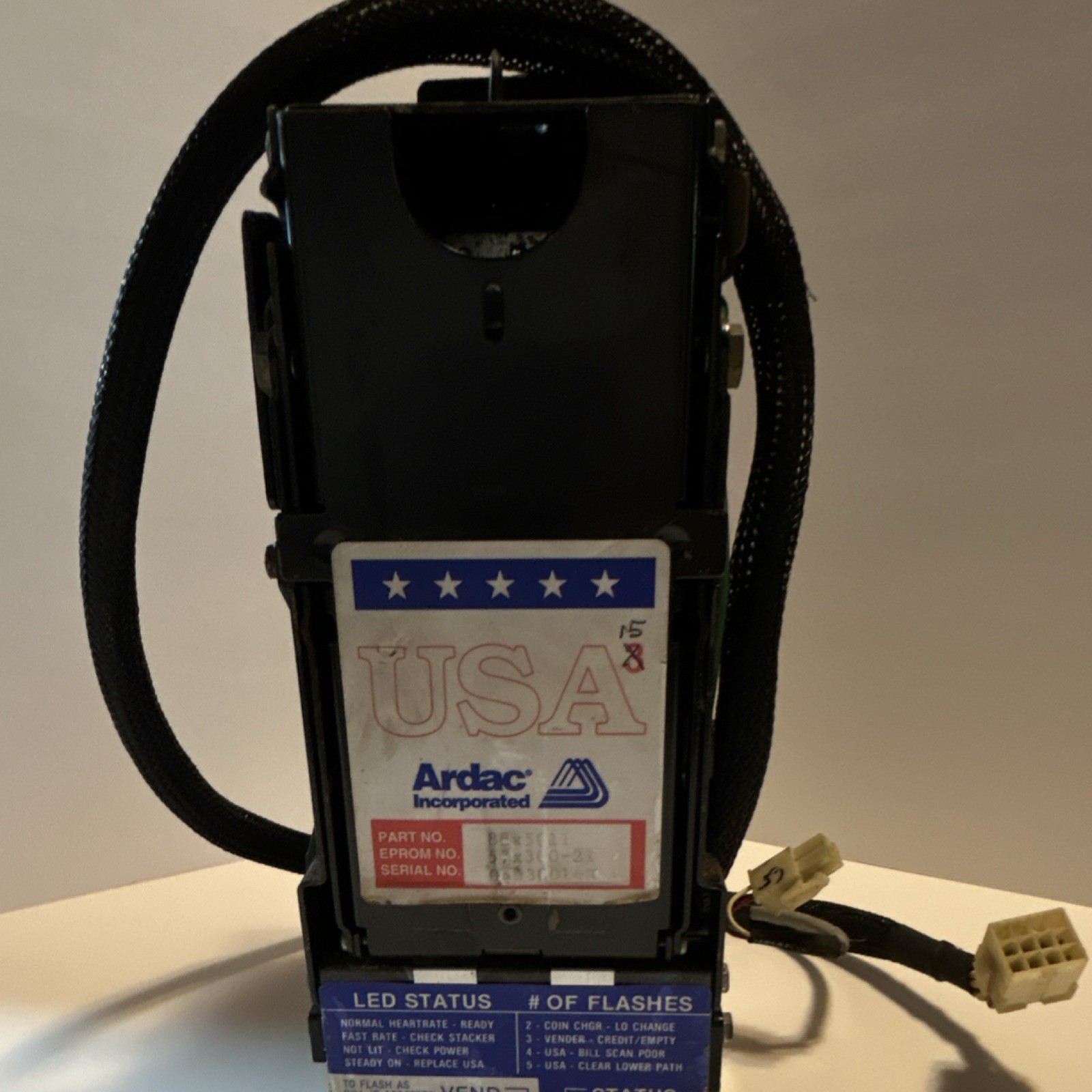 Ardac Incorporated Bill Acceptor Validator Assembly USA BEX5G11
