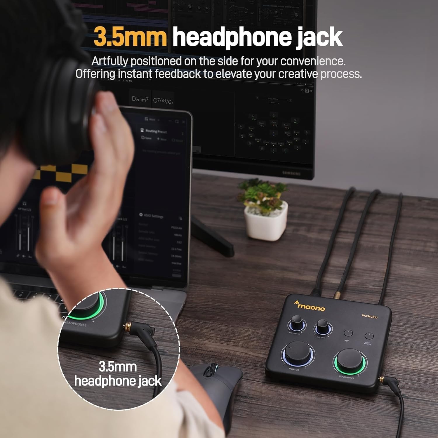 Professional USB Audio Interface with ASIO Driver for Streaming & Music Creation