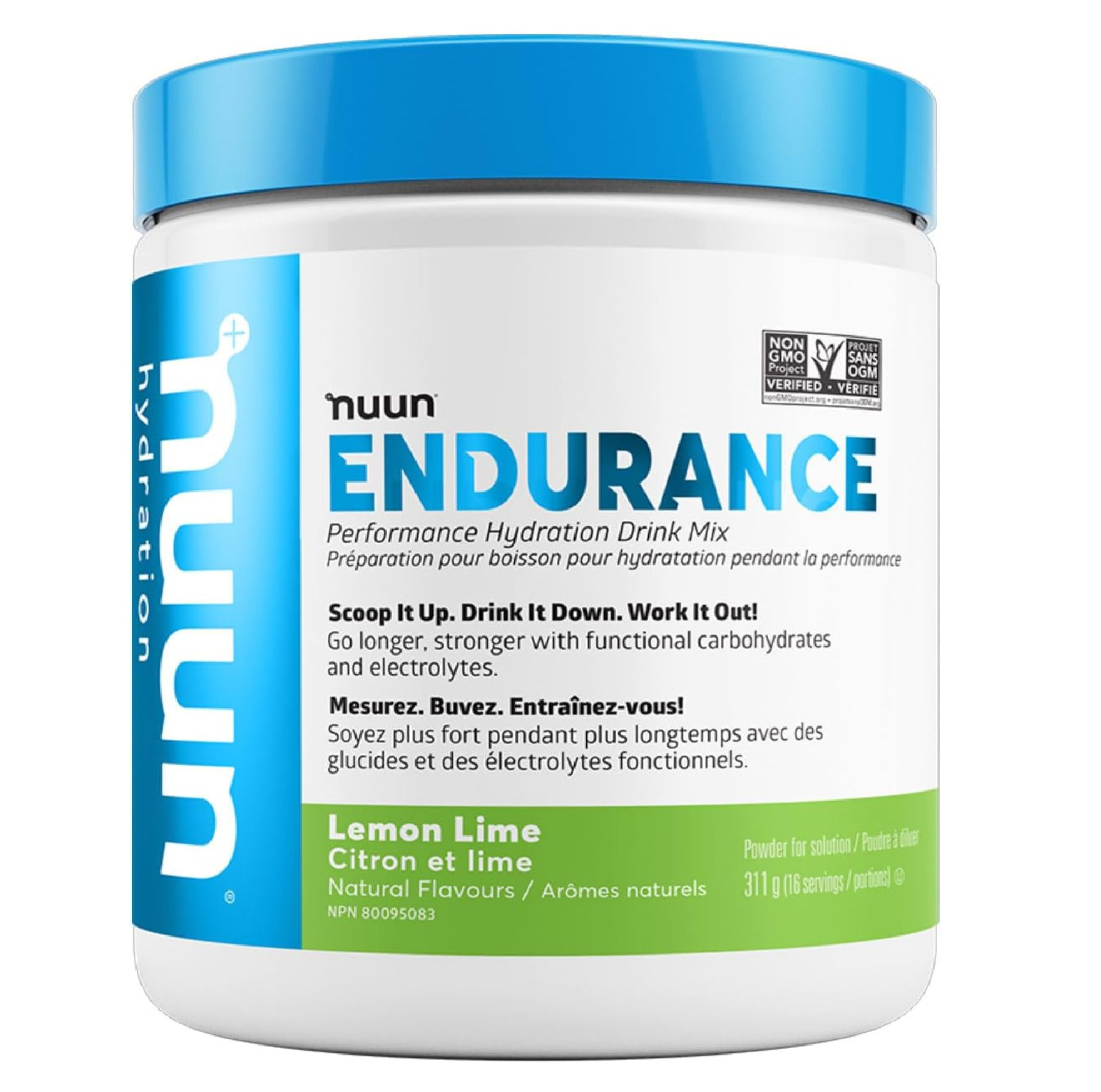 Nuun Hydration Endurance Powder, Lemon Lime, Workout Support,5 Essential Electro