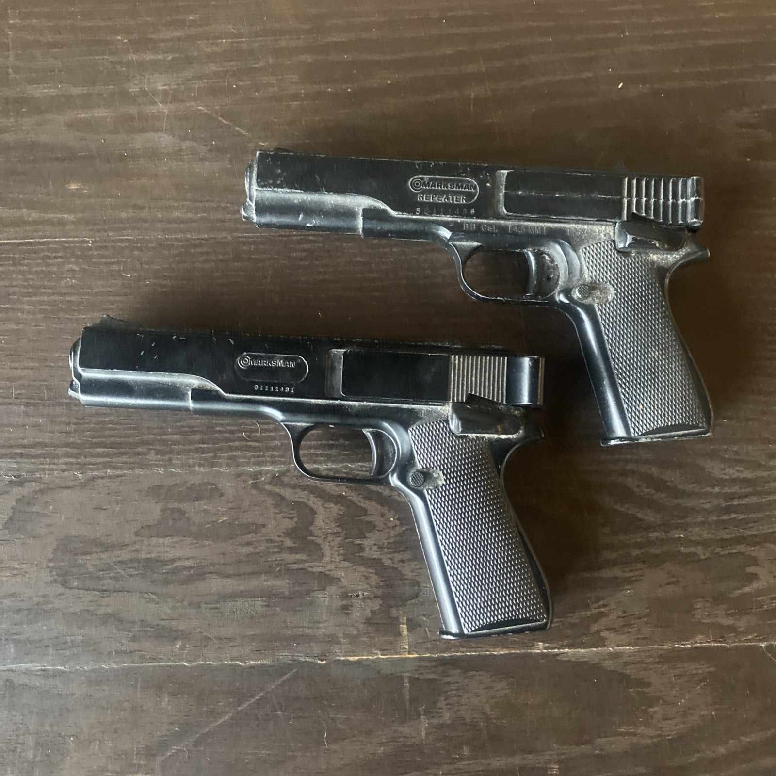 2 LOT Vintage MARKSMAN Repeater Metal BB Guns USA .177 Cal Huntington Beach CA