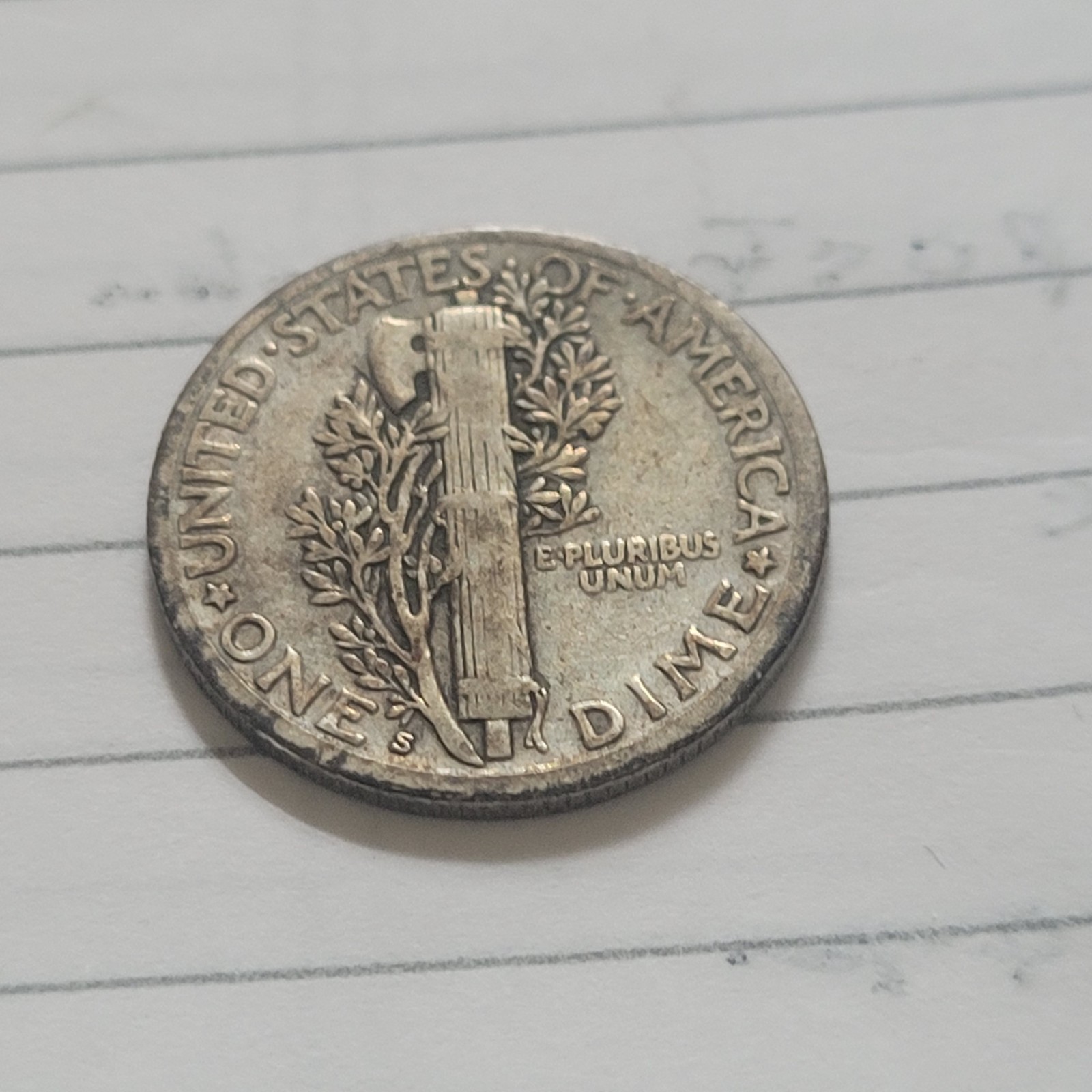 1917-S MERCURY DIME (VF)