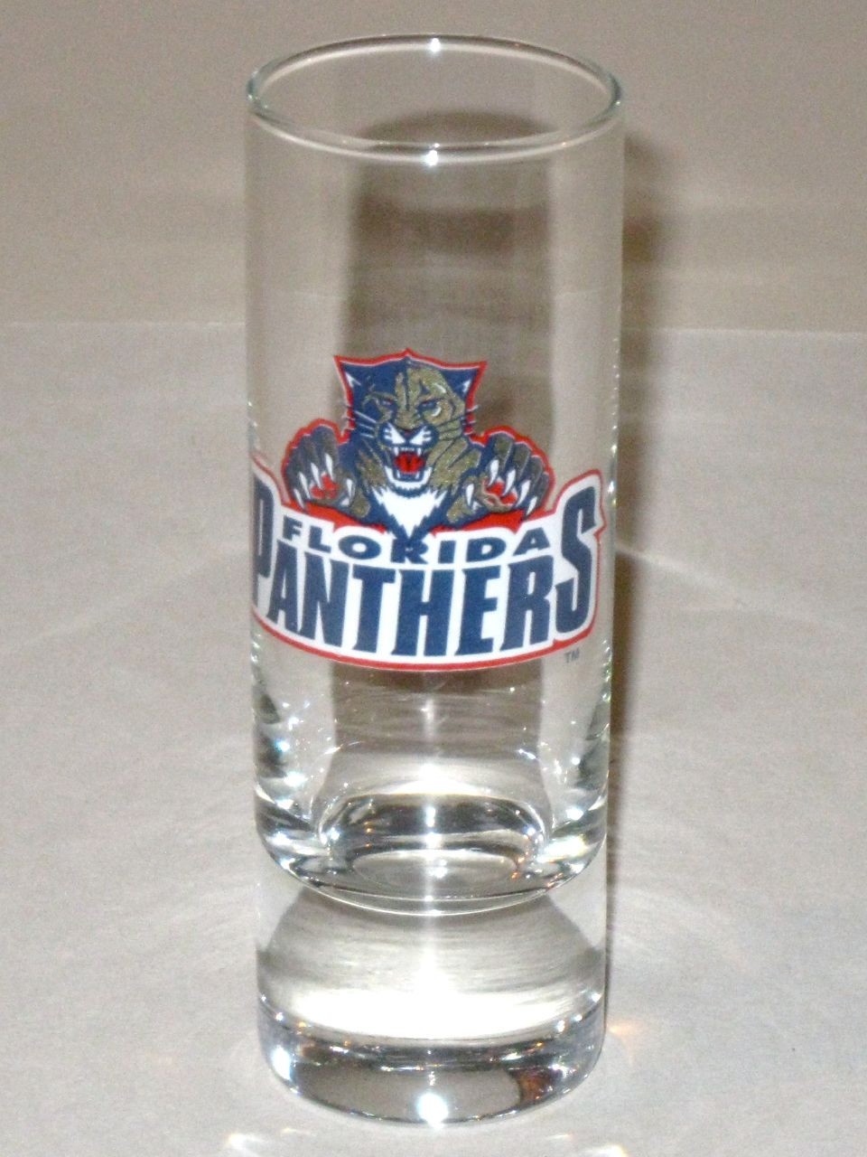 Vintage 1990s FLORIDA PANTHERS Shot Glass! NHL Hockey! Original PANTHERS Logo!