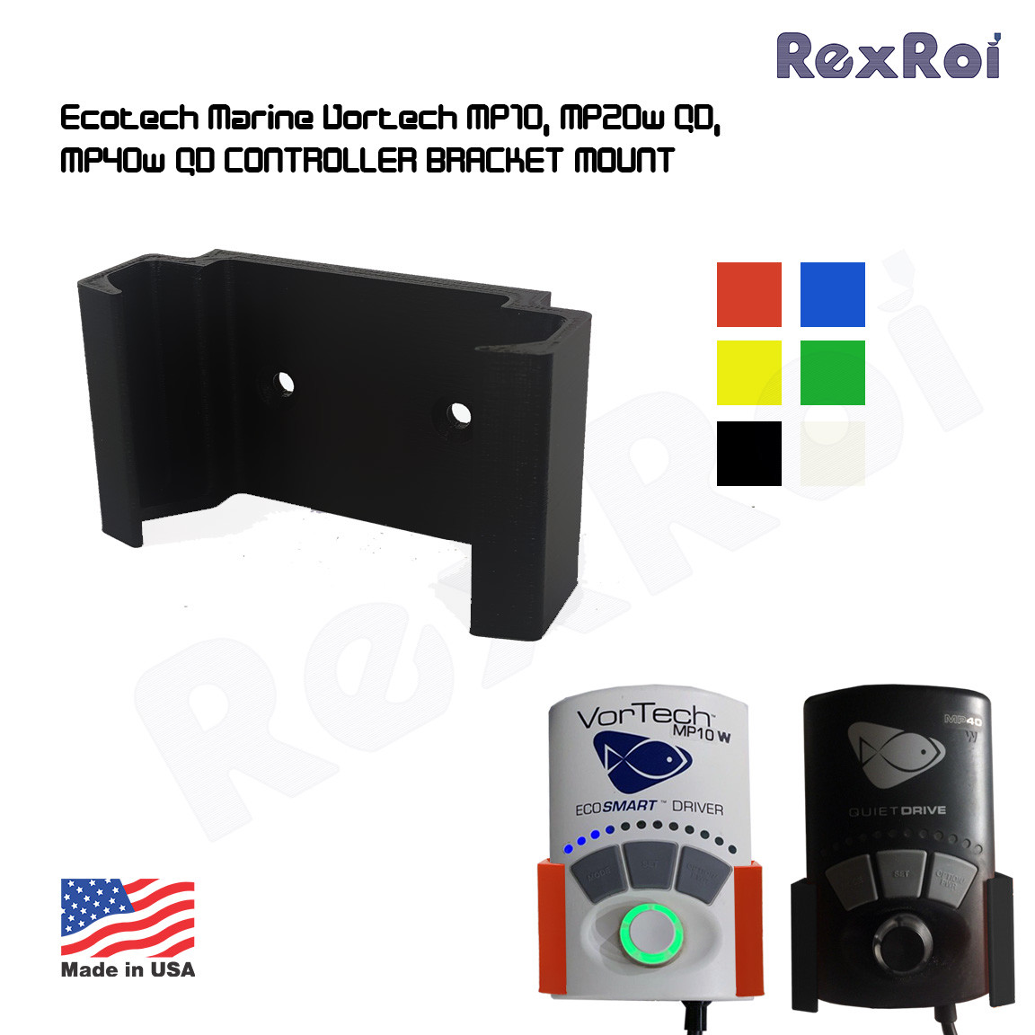Ecotech Marine Vortech MP10, MP20w QD, MP40w QD CONTROLLER BRACKET HOLDER CRADLE