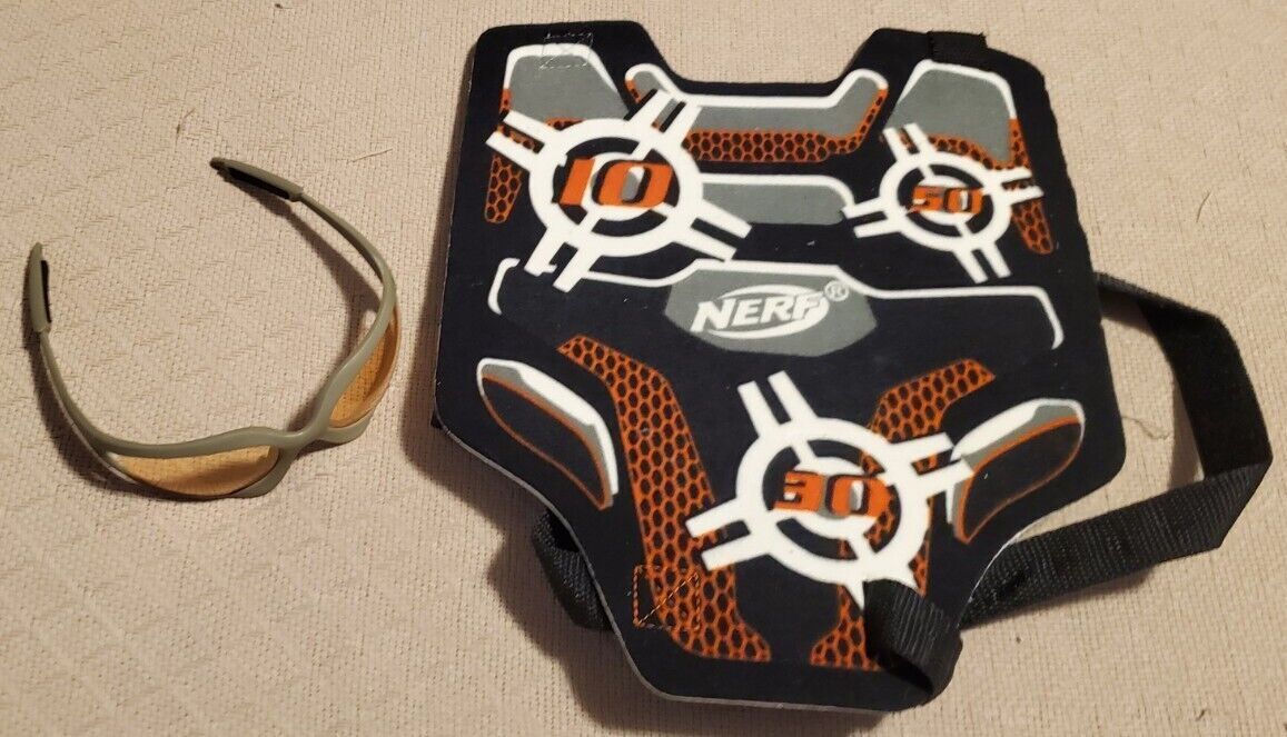 Nerf N-Strike Dart Vest And Glasses Orange
