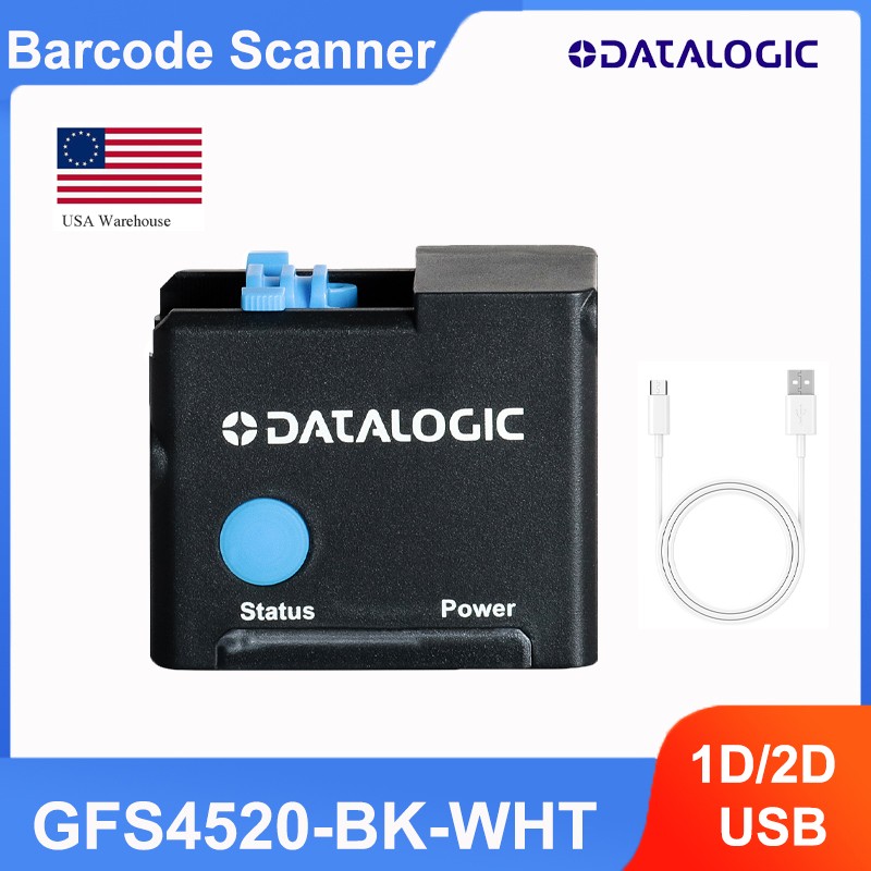 Datalogic Gryphon GFS4520-BK-WHT USB 2D 1D Barcode Scanner Reader with Cable US
