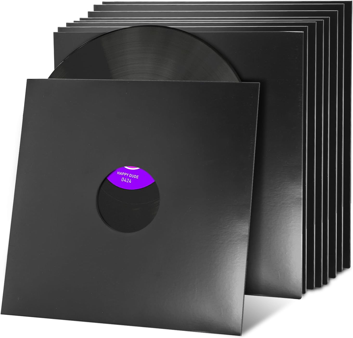 10PCS 12In Vinyl Record Sleeves, 350Gsm Heavyweight Cardboard Record Jacket with