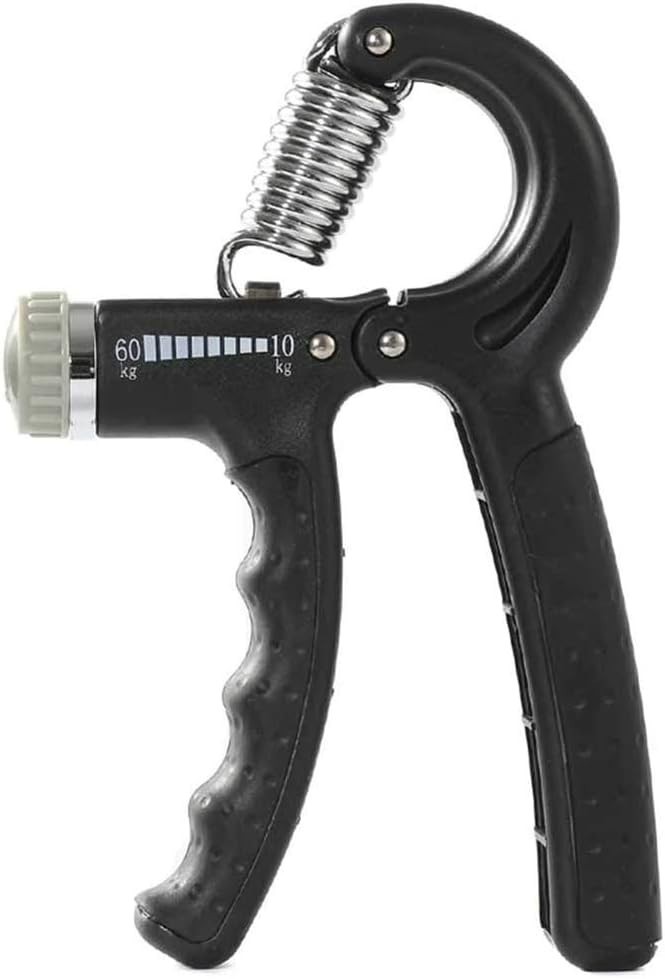 Hand Grip Strengthener Forearm Exerciser for Muscle Building Unisex Black 130lb