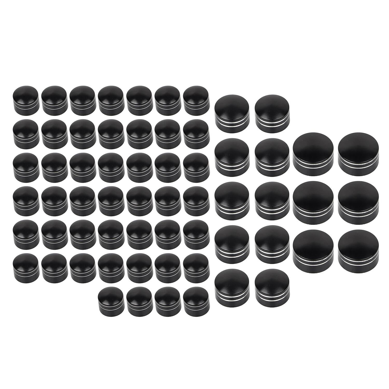 Black Cut Engine Bolt Cover Caps For Harley Fat Boy Road King Heritage Classic