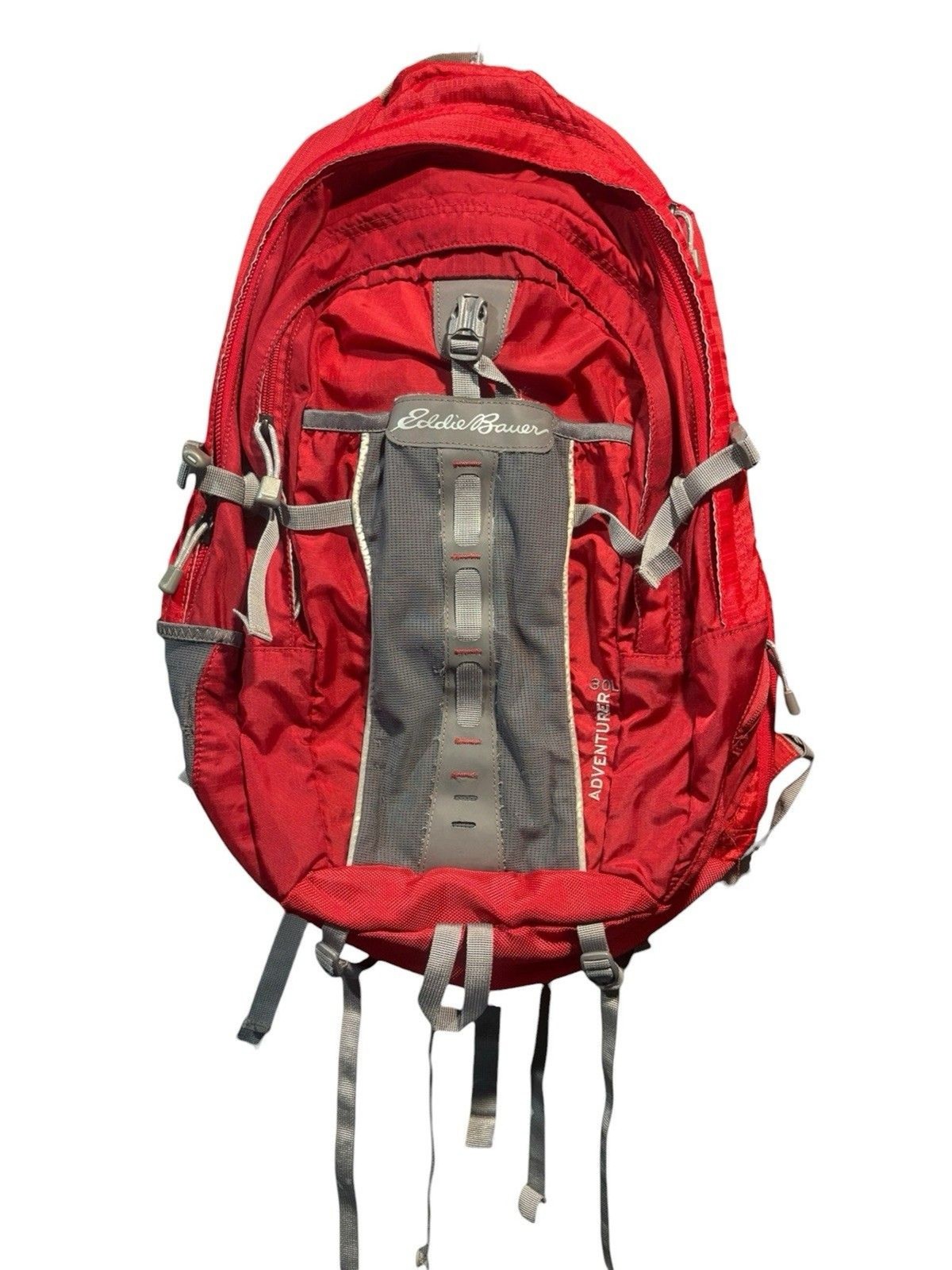 Eddie Bauer Adventurer 30L Hiking Laptop Backpack Red 20x13x7"