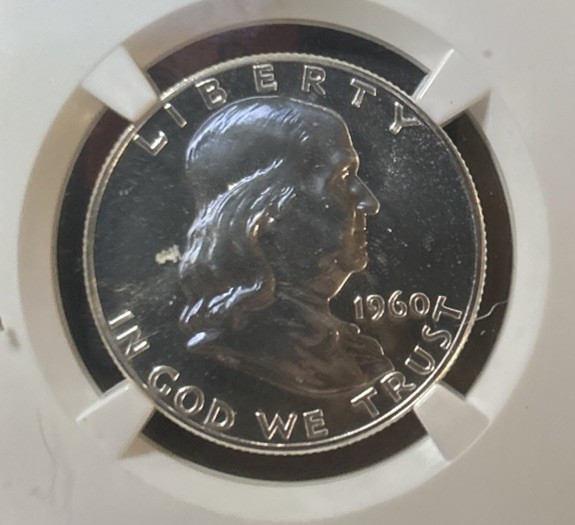 1960 SILVER FRANKLIN HALF DOLLAR 50C NGC PF 67