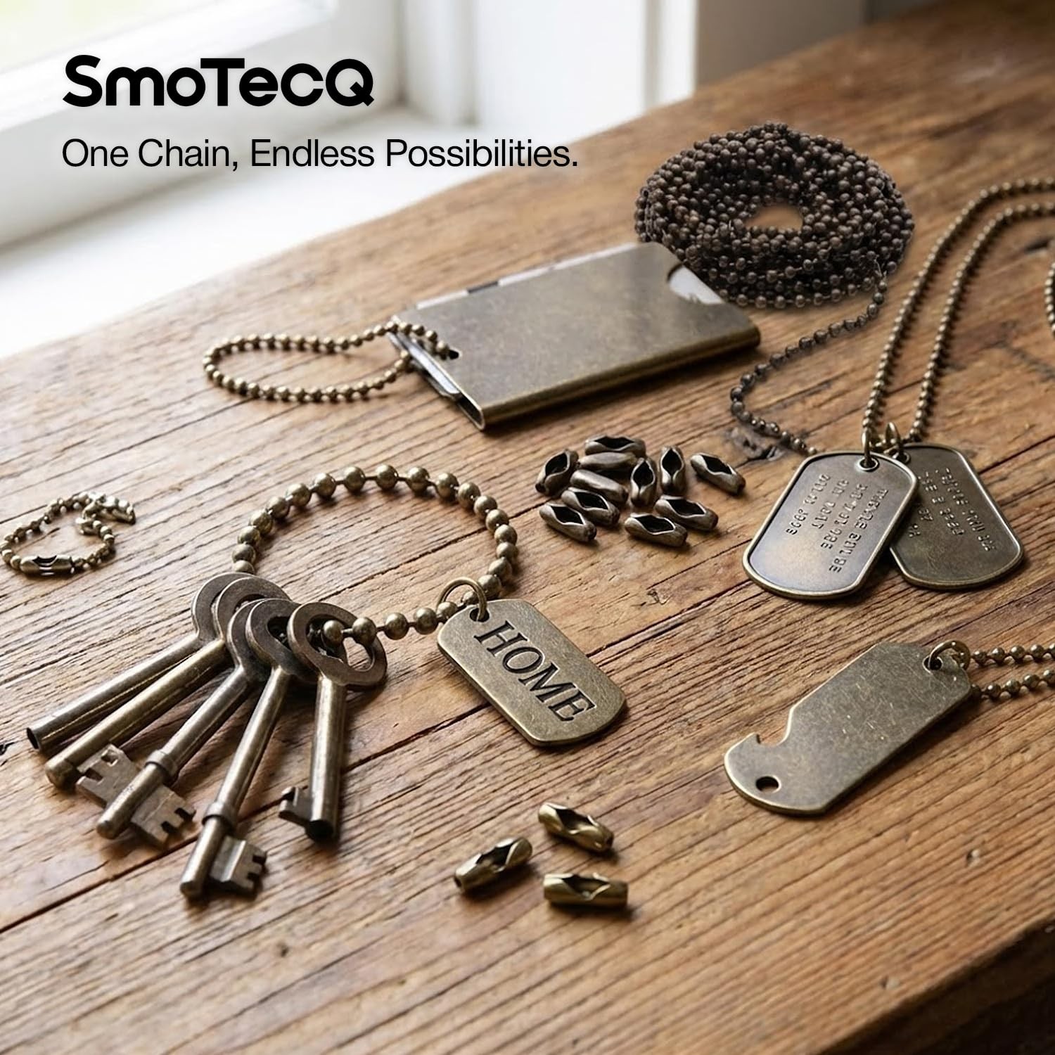 10ft Ceiling Fan Pull Chain Extension - Retro Antique Bronze Finish - 3mm Hol...
