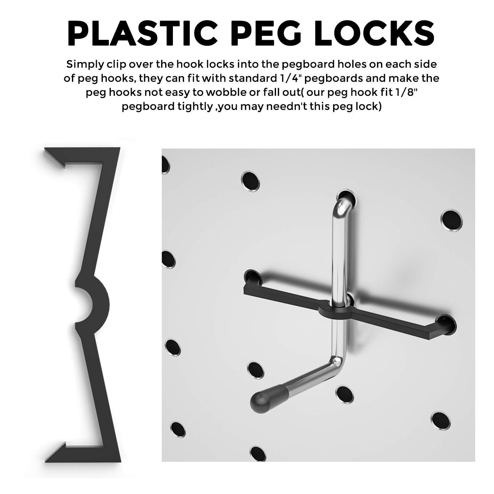 INCLY Pegboard Hooks Set for Hanging Tools, 206PCS Heavy Duty Peg Hook Hanger...