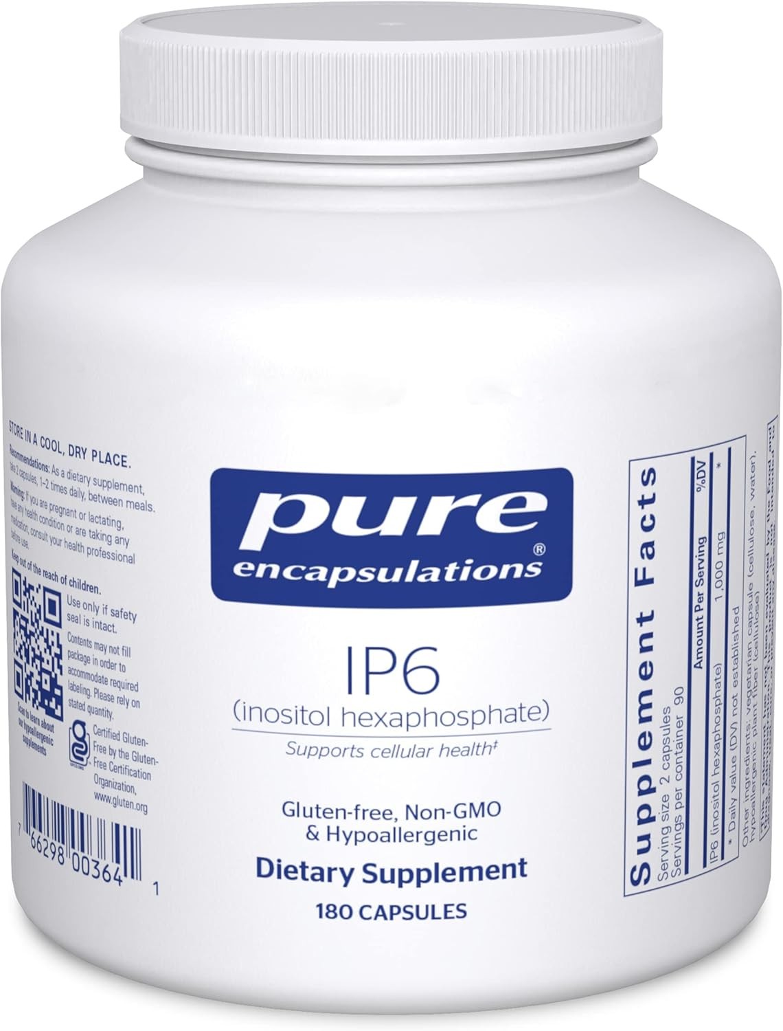 Pure Encapsulations IP6 (Inositol Hexaphosphate) | Hypoallergenic...