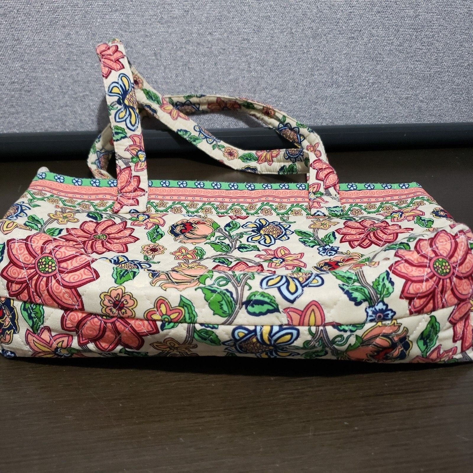 Multicolor Floral Light Cotton Shoulder Bag Zip Closure