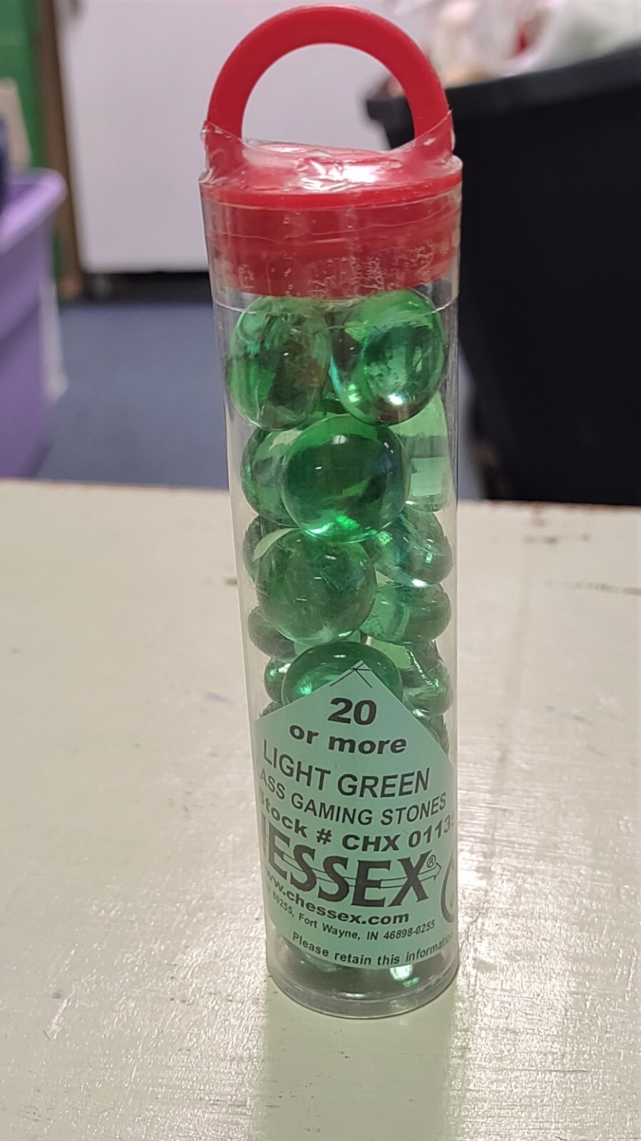 Chessex Glass Gaming Stones LIGHT GREEN (20 Or More) NEW CHX01135