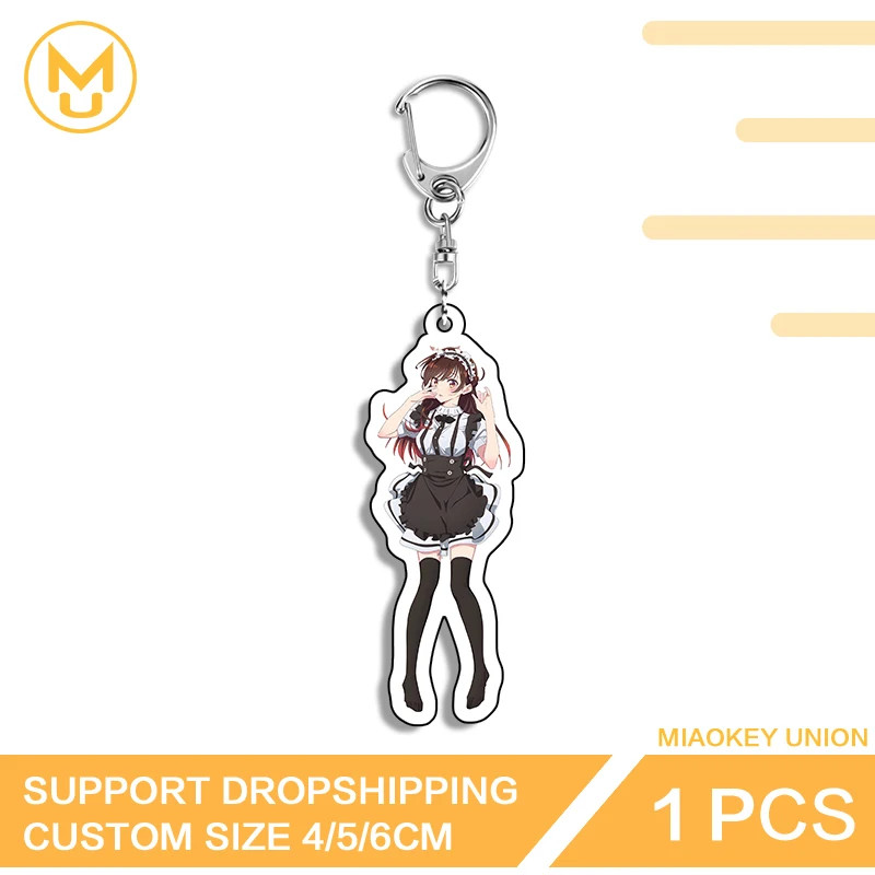 Kawai Maid Uniform Chizuru Mizuhara Keyring High Quality Fashion Accessories