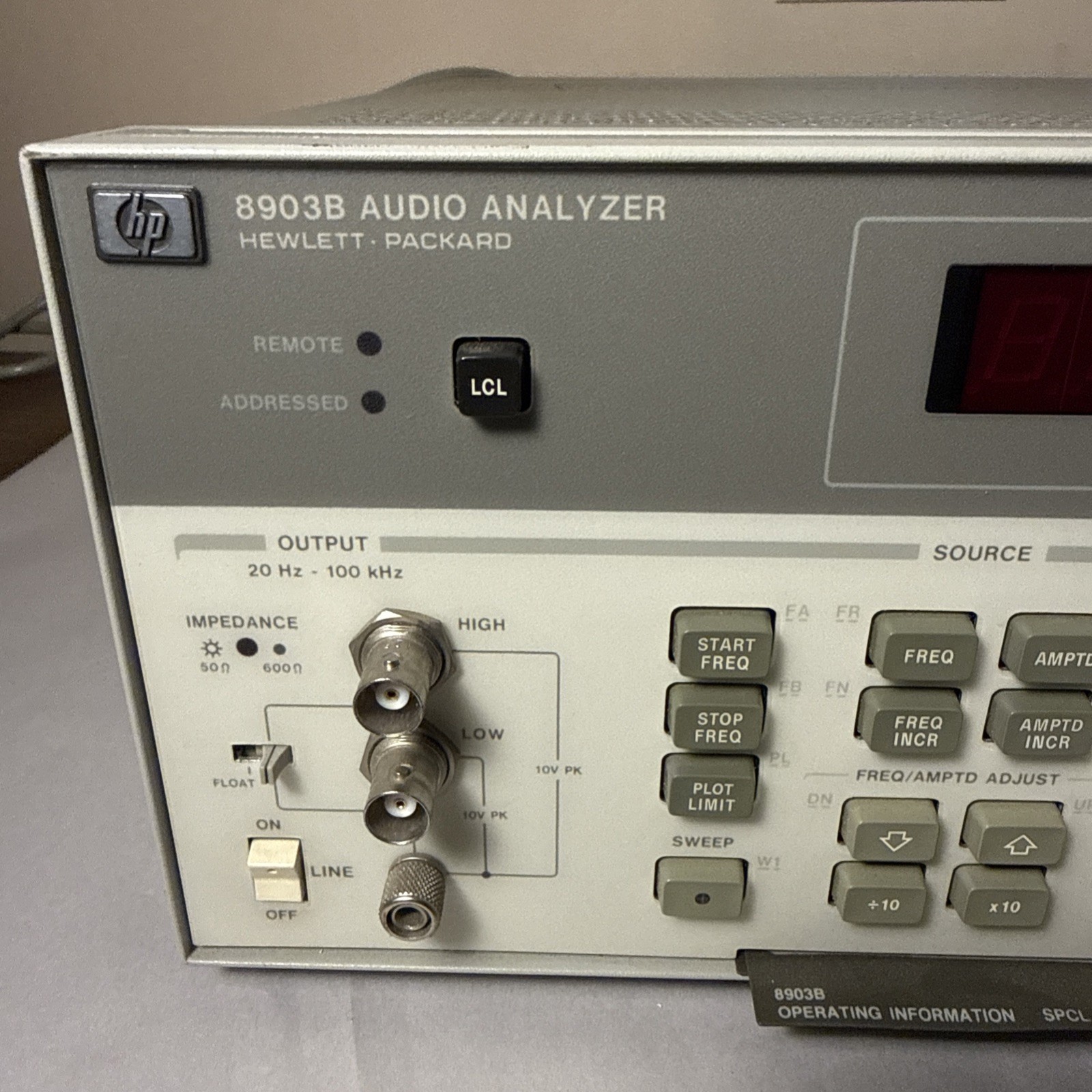 HP 8903B Audio Analyzer READ