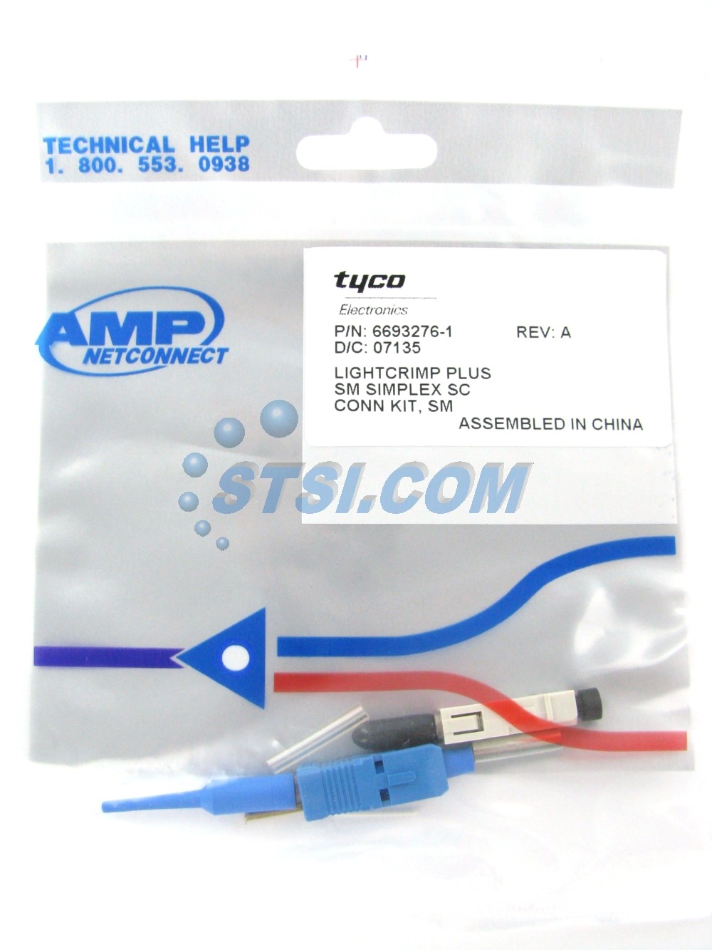 TE (Amp/Tyco) 6693276-1 Lightcrimp+ SC Singlemode SM Simplex Connector ~STSI