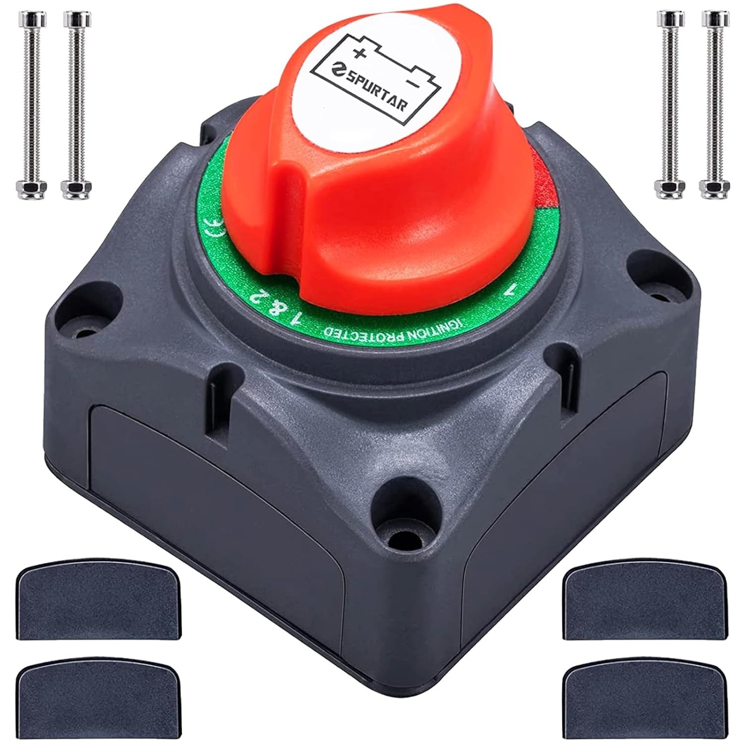 Battery Disconnect Switch 1-2-Both-Off, DC 12V-48V Master Marine Battery Switch