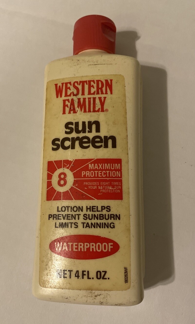 Vintage 90s Sunscreen 4oz Bottles, set of 3