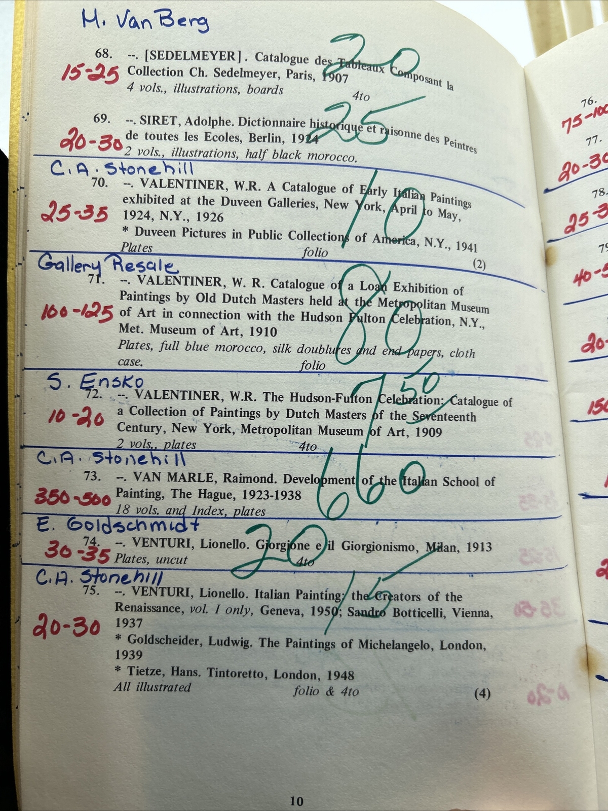 Parke-Bernet Catalog: Stephan Ensko Collection- Priced -June 26, 1970