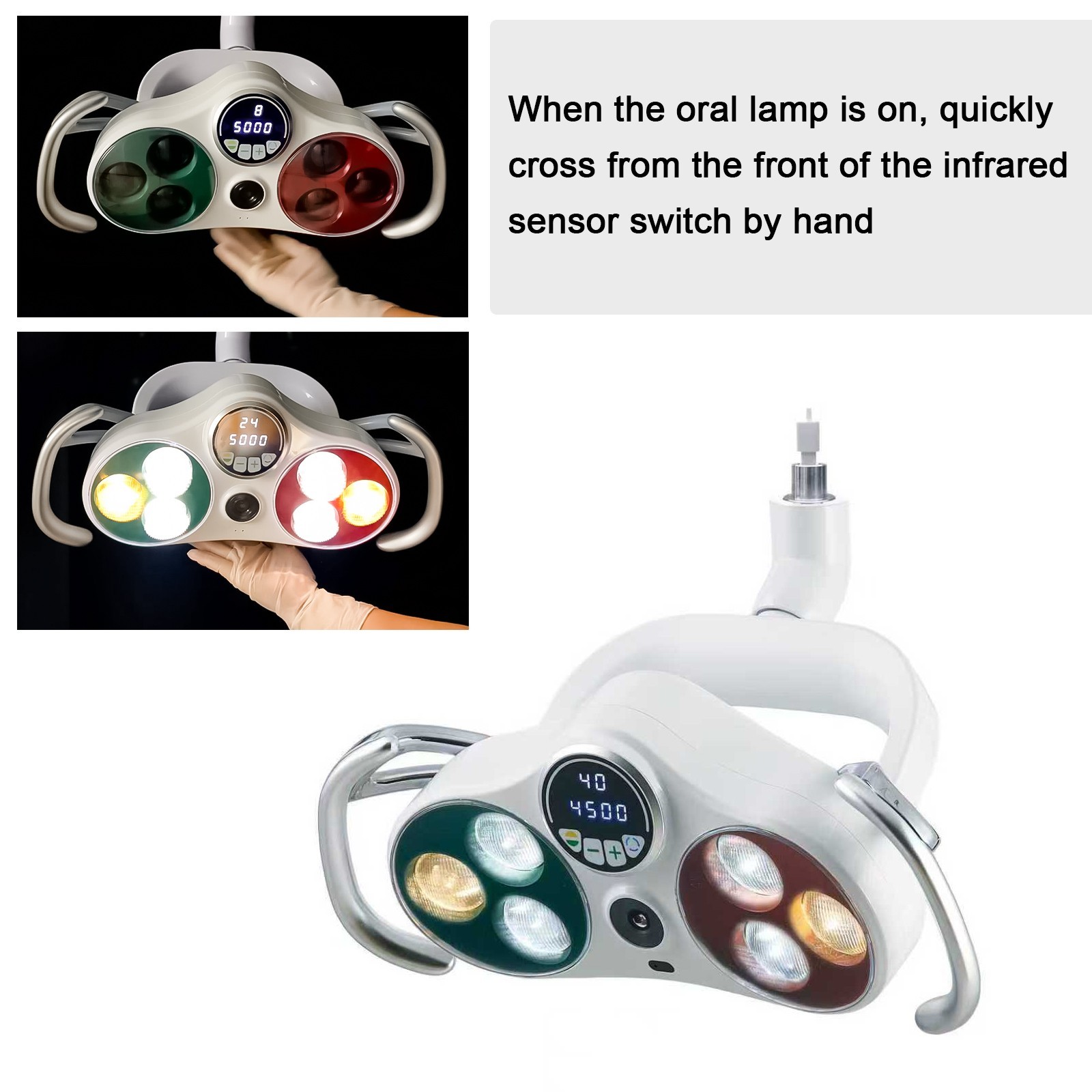 Dental LED Operation Light Oral Sensor Lamp with HD Camera Ceiling-Mounted P183