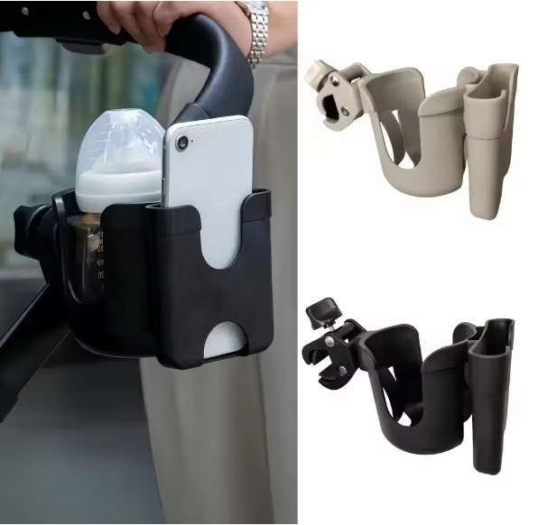 Universal Cup Bottle Phone Holder for Stroller Walker Bike Scooter Wheelchair