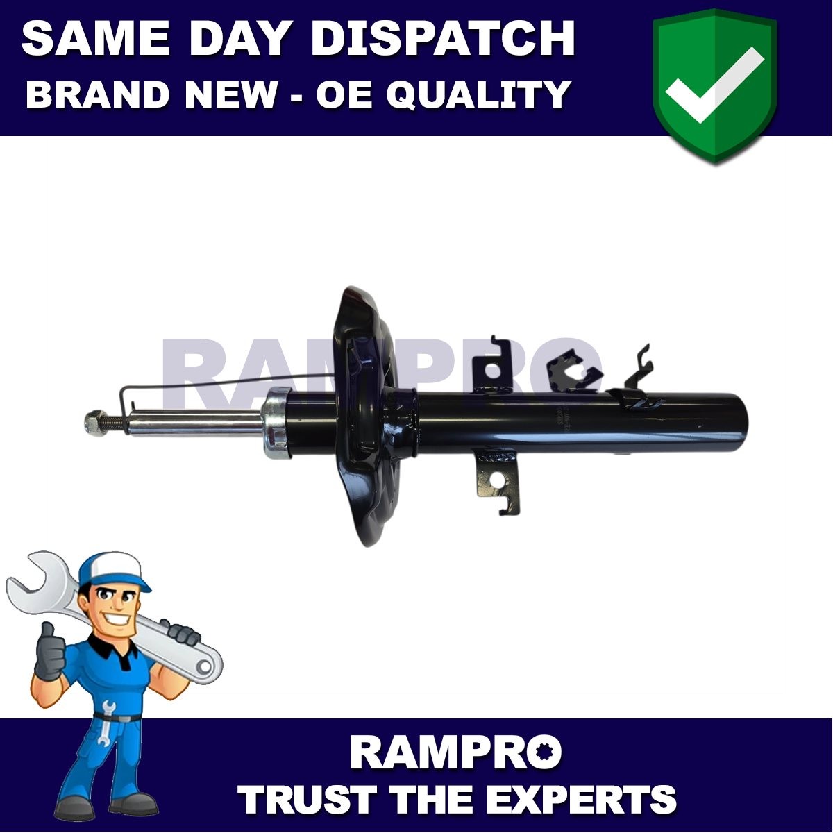 Rampro Front Left Shock Absorber Fits Nissan Qashqai 2013- Renault Kadjar 2015-