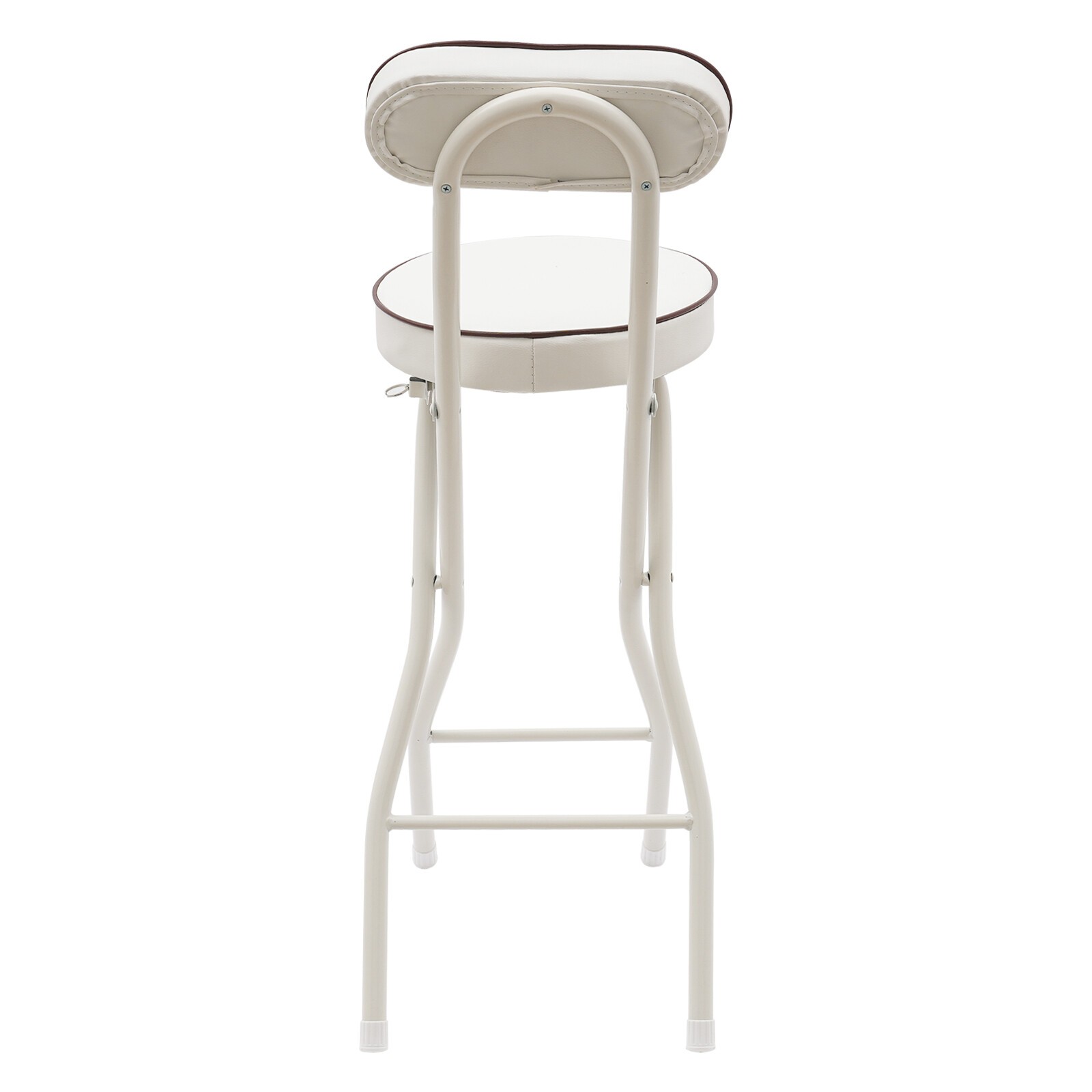 2 Pcs Folding Bar Stool with Backrest Tall Foldable Stool Chair Portable High...