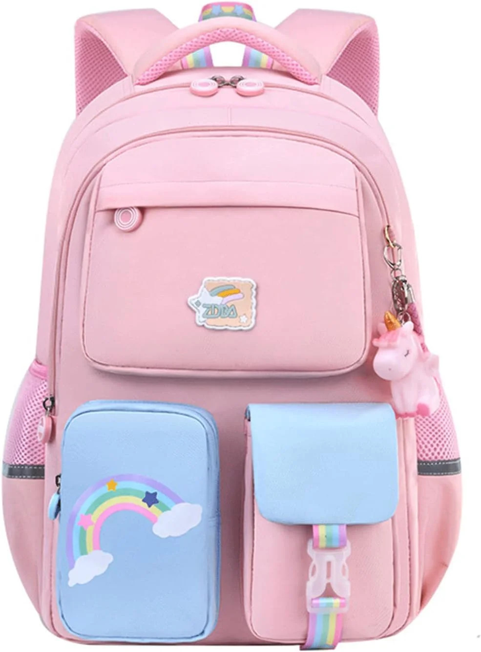 Kids Backpack for Girls,Girls Backpack Rainbow Elementary School Bookbag for Gir