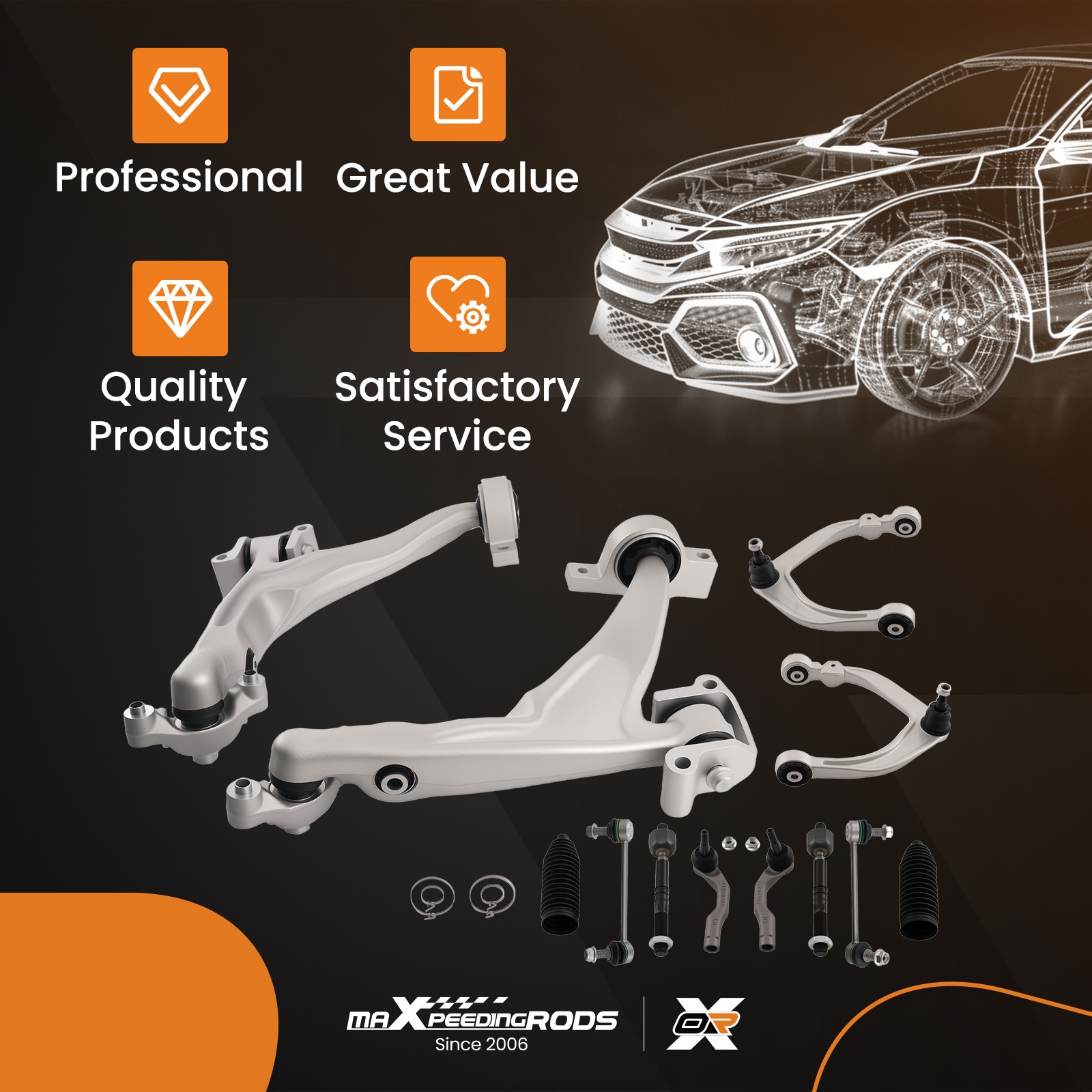 Complete Suspension Kit for Volvo XC60 XC90 2016-2021 31360644 Control Arms