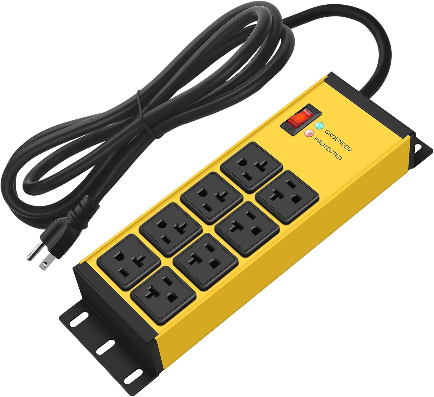 Power Strip Surge Protector 20 AMP 8 Outlets 12 Gauge Industrial Shop Garage