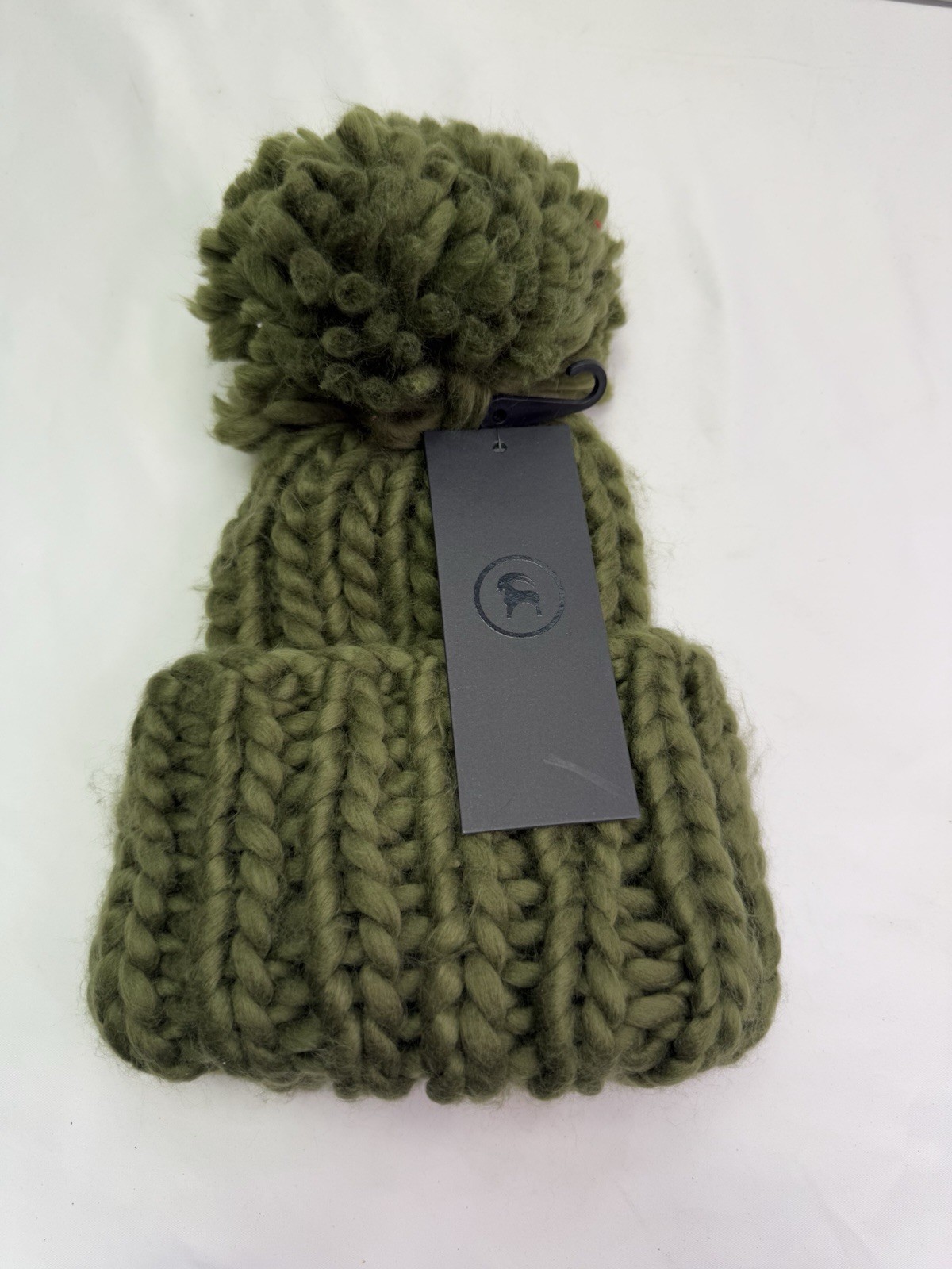 Backcountry Green Pom Beanie Hunting Skiing Stocking Cap NWT