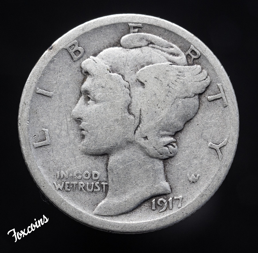 ✅  1917-S Silver Mercury Dime.    “Best Value On eBay"   - Original Old Silver