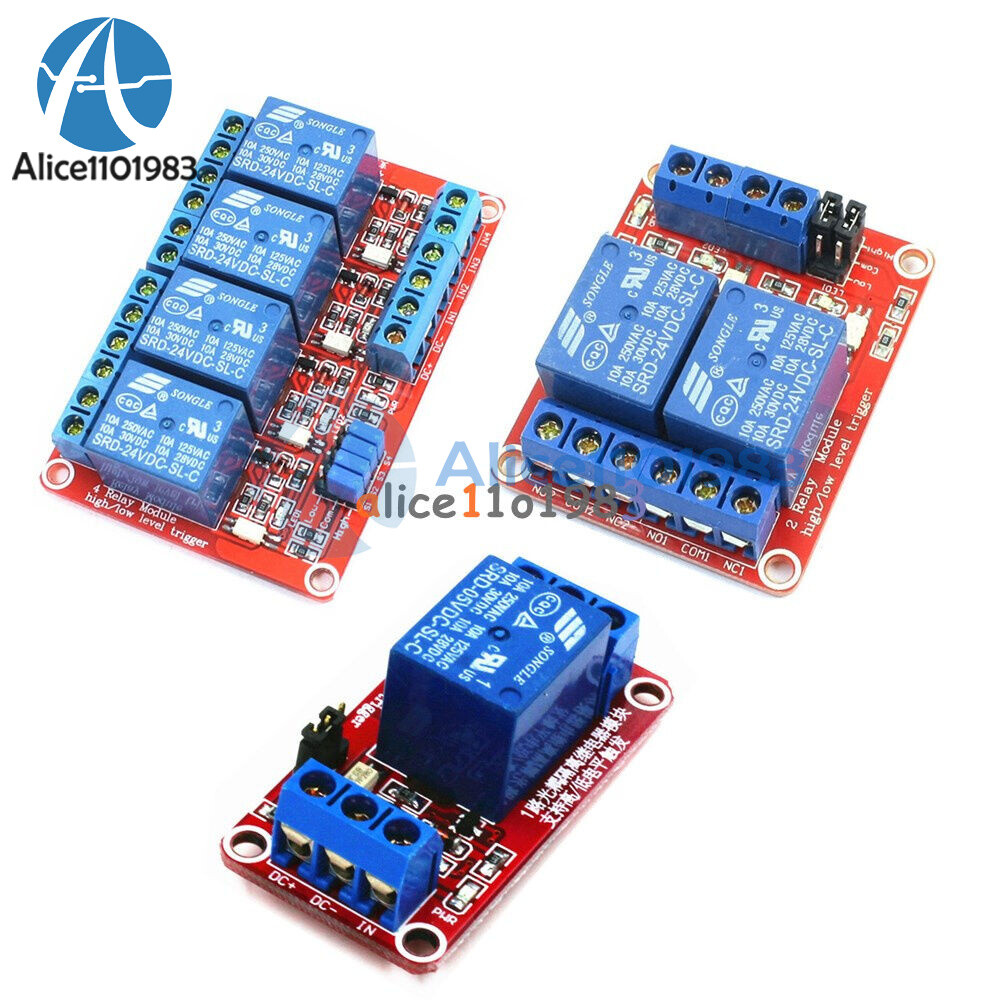 5V/9V/12V/24V 1/2/4 Channel Relay + High Low Level Trigger Optocoupler Support