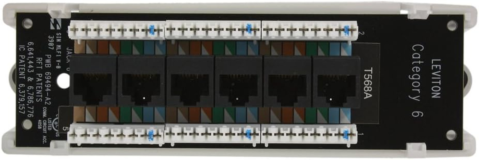 Category 6 Voice and Data Module, 47611-C6B, Black