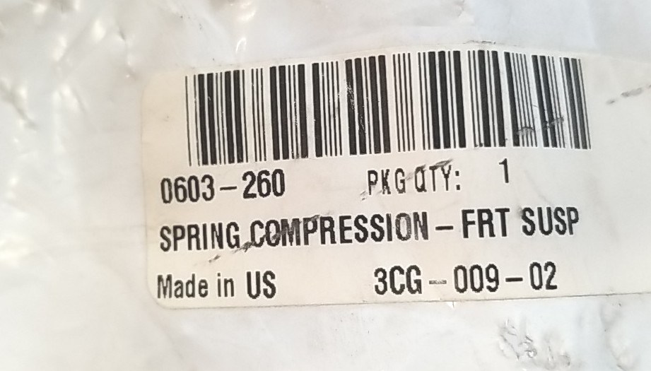 NEW OEM ARCTIC CAT COMPRESSION SPRING 0603-260 ARTIC