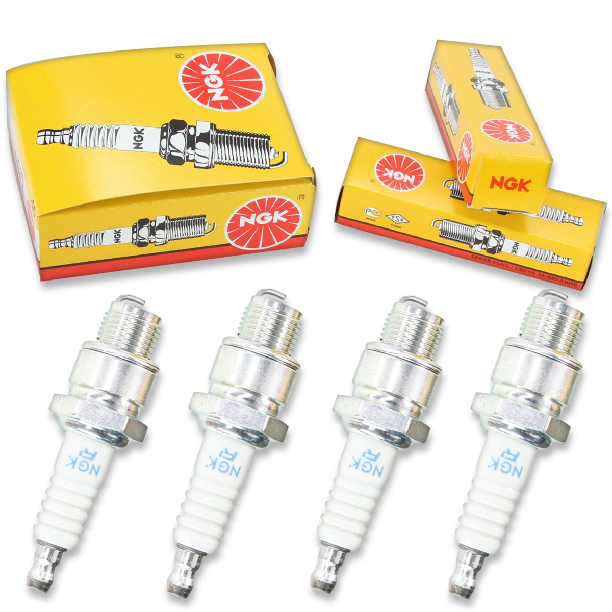 4pcs 98-01 Yamaha CW50 Zuma II NGK Standard Spark Plugs 50cc 3ci SCOOTER - cm