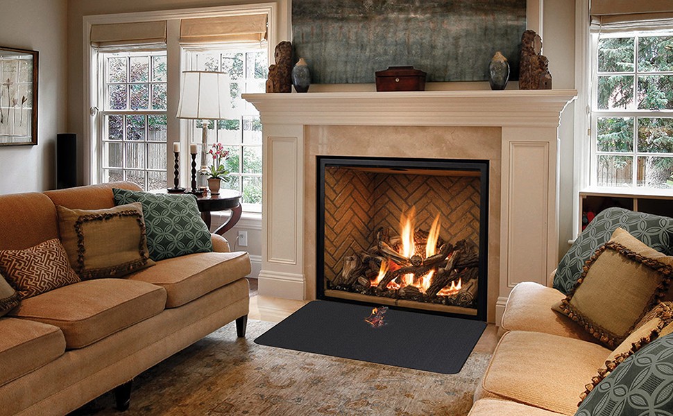 76x51inches Under Grill Mat for Outdoor Grill Double-Sided Fireproofing Deck Mat