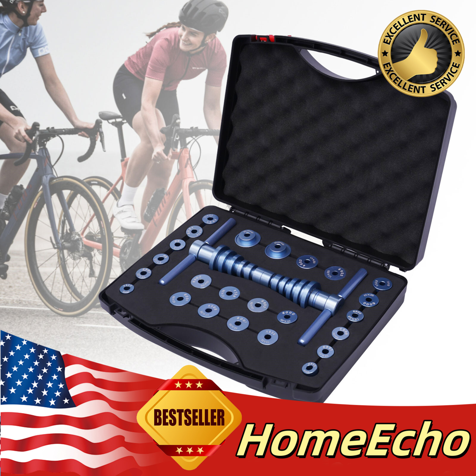 Bicycle Bearing Press Set Installer Tool Kit Set Turning Point for Wheels Hub