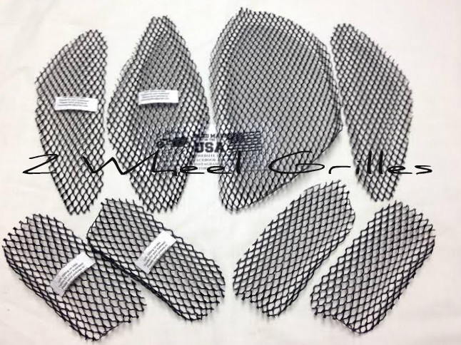 2007-2014 CAN AM SPYDER GS RS ST BLACK FAIRING & TAIL SCREENS GRILLS MESH VENTS