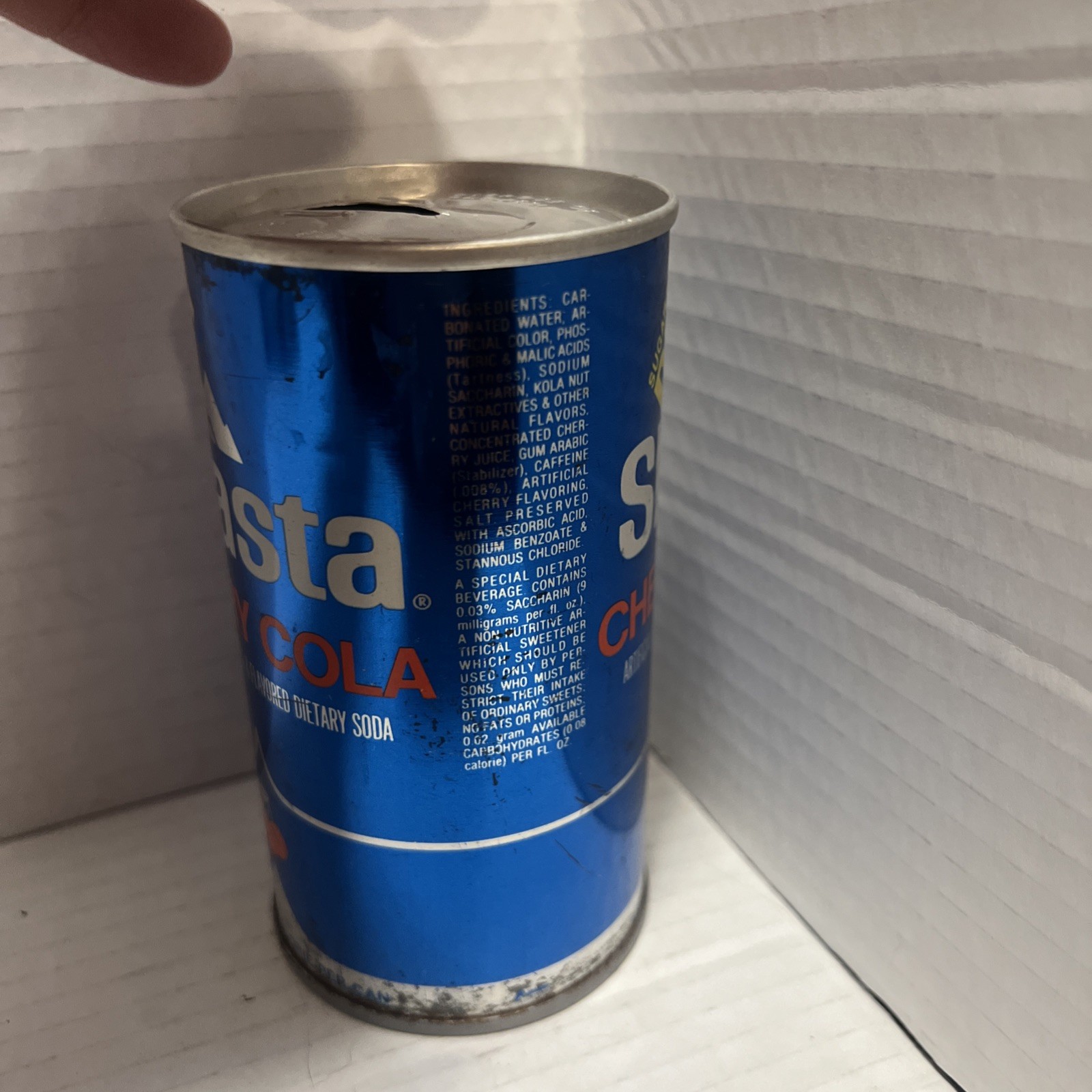 Rare Diet Shasta Cherry Cola Vintage "Ring Pull" Soda
