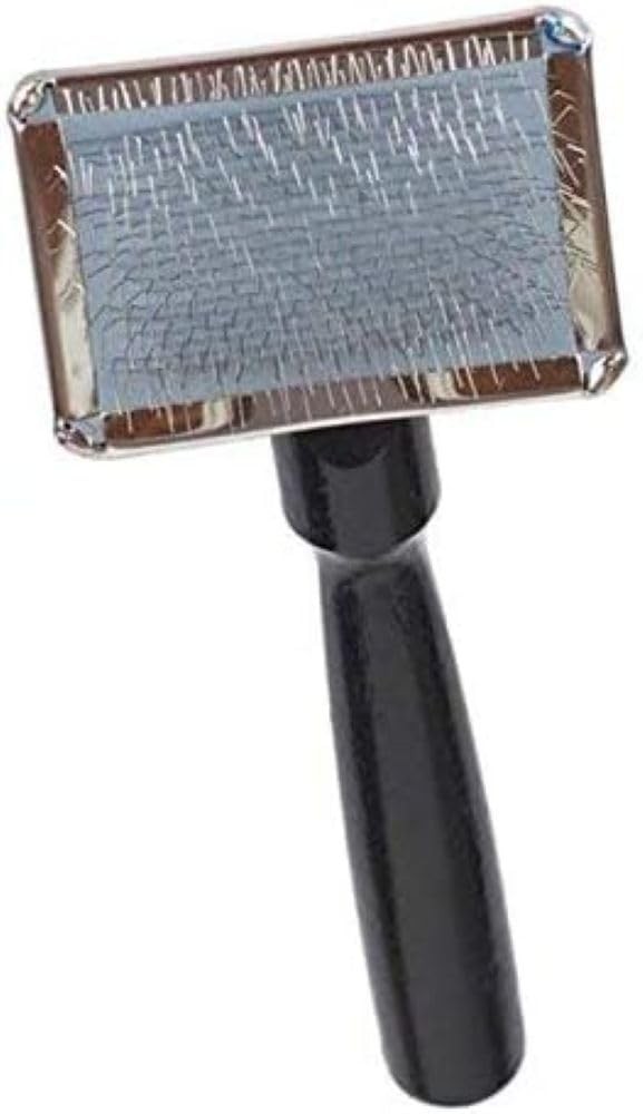 Dog Slicker Brush Small Grooming Tool Removes Mats Tangles Shedding Fur