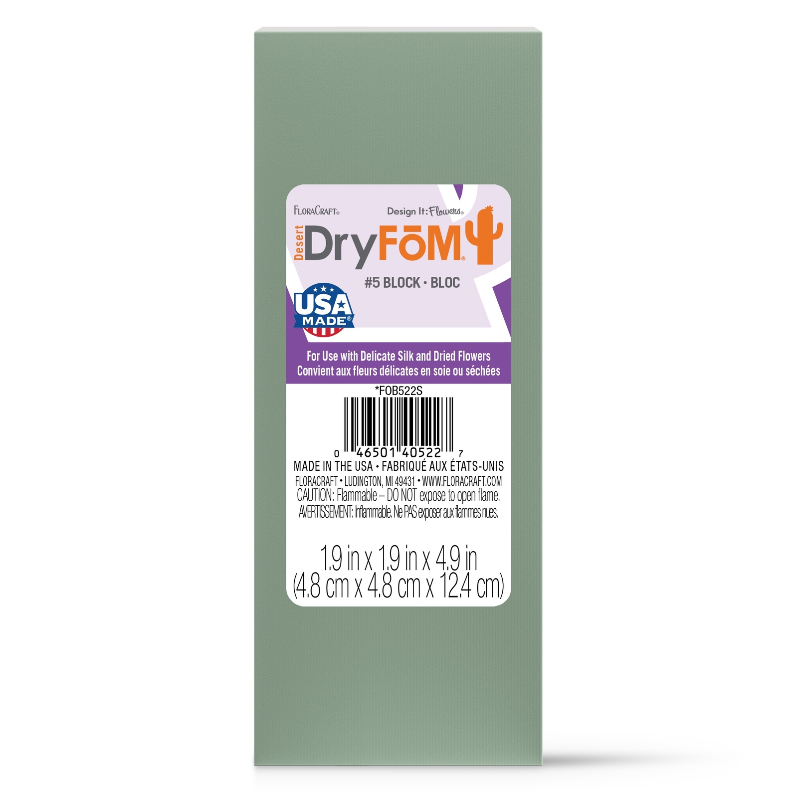 FloraCraft Floral Desert DryFoM Brick-1.9"x1.9"x4.9"