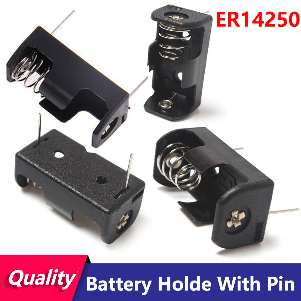 PCB Battery Holder for ER14250 1/2AA Lithium Batteries Case With Pin Connector