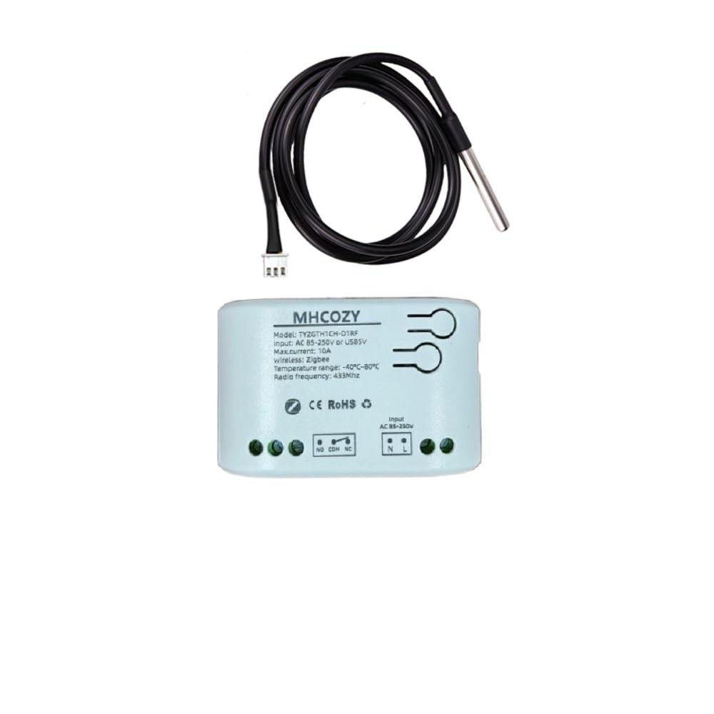 Zigbee Temperature Controller with Waterproof Extendable Probe Sensor Relay