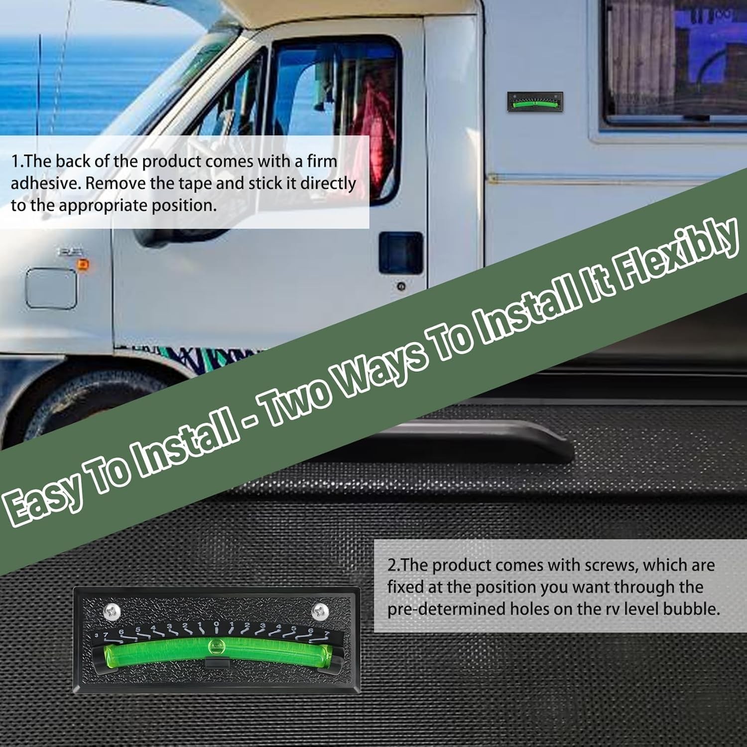 Rv Bubble Level Camper Level Bubble 1 or 2 Pack For Trailer Leveling Bubble,High