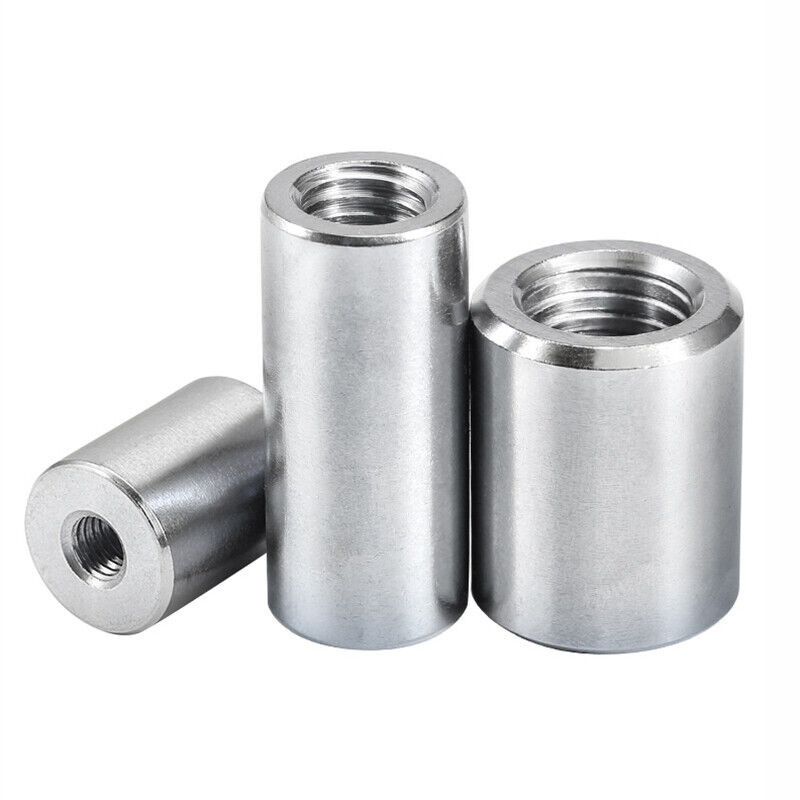 M2- M5 304 Stainless Steel Round Coupling Connector Nuts Threaded Insert Joint