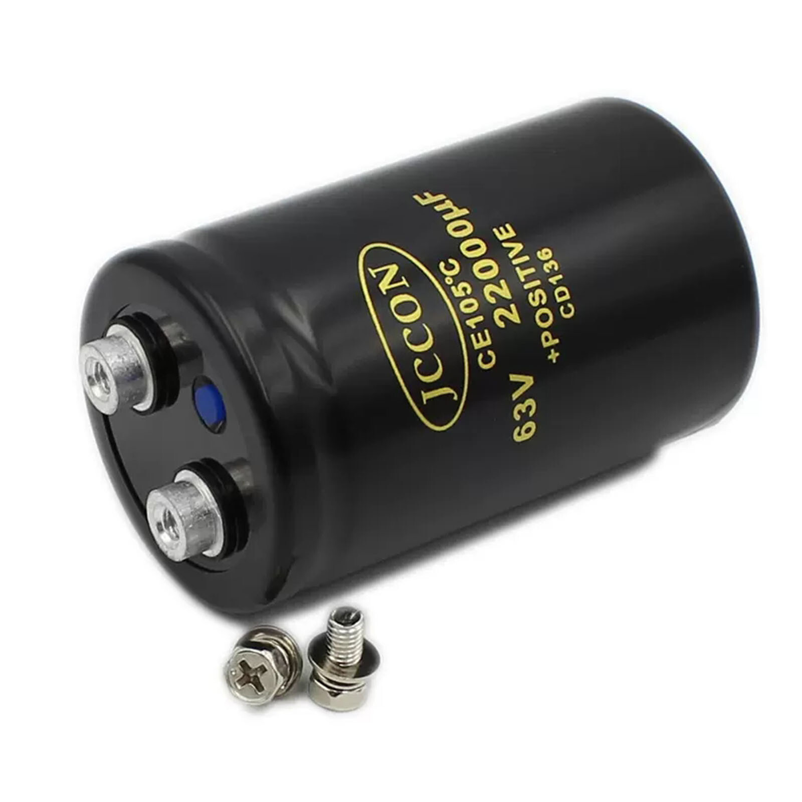 2pc Bolt Capacitor 63V22000UF Inverter Welder Screw Foot Large Capacitor 50x80mm